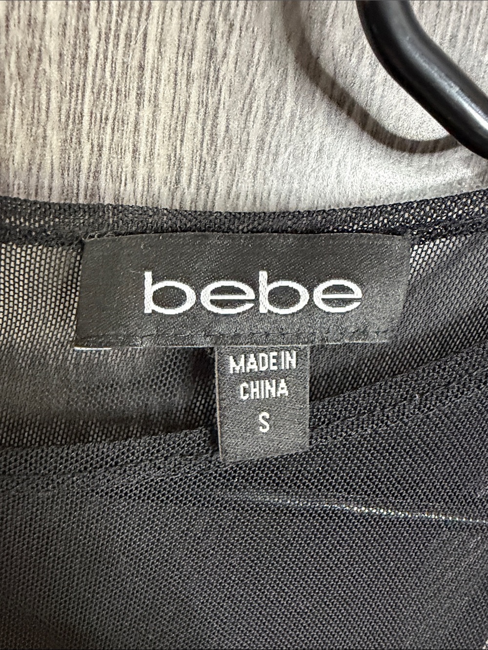 Vintage Bebe Y2K Black Mesh Corset Top Satin Bustier Sheer Coquette Top Small - Picture 4 of 7